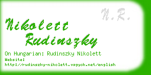 nikolett rudinszky business card